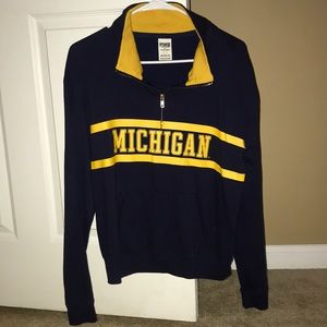 PINK Quarter Zip- Michigan